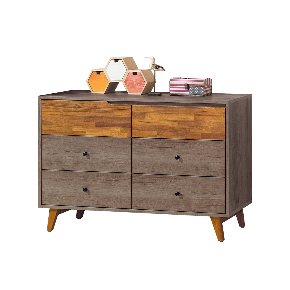 柏蒂家居-伯頓4尺六斗櫃/六抽收納置物櫃