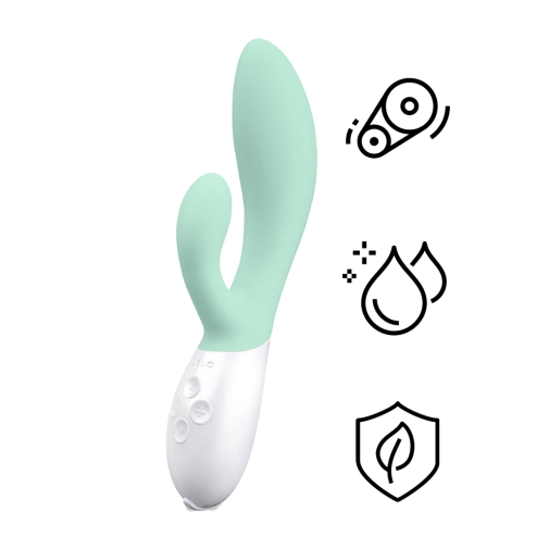 Lelo - Ina 3 兔耳震動棒 - 淺綠色