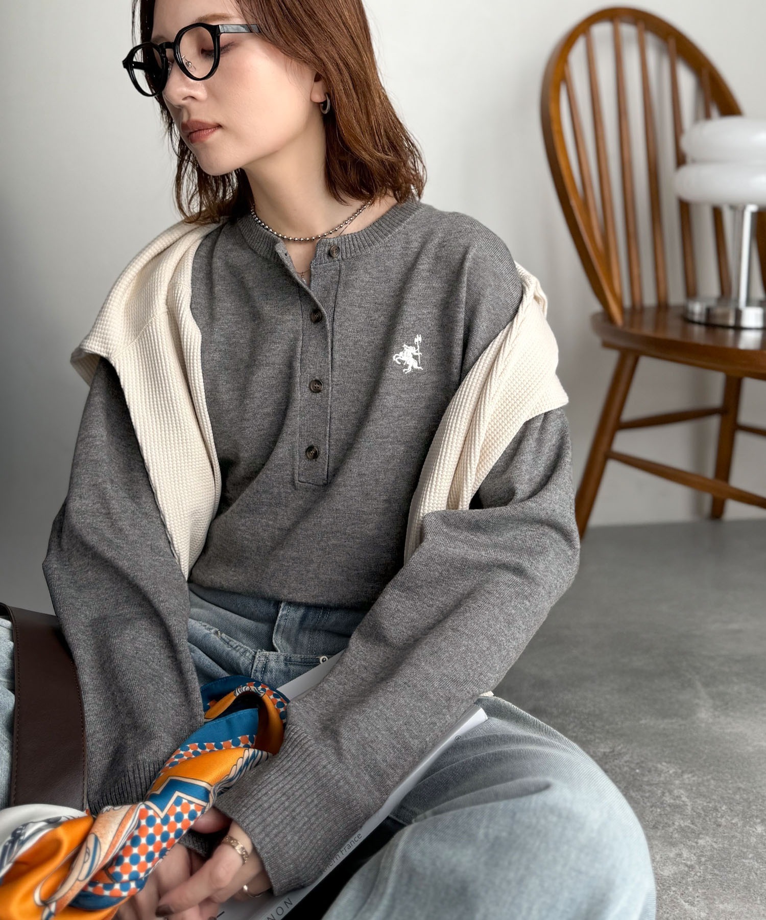 🇯🇵 日系品牌 JAVA 亨利領 排扣 針織衫 針織衣 毛衣 長袖 / 預購