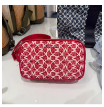 [S] MICHAEL KORS DARK RASPBERRY 35T5S5FT1U KHAI SM BELT BAG, 197853714465 (SMK1349)