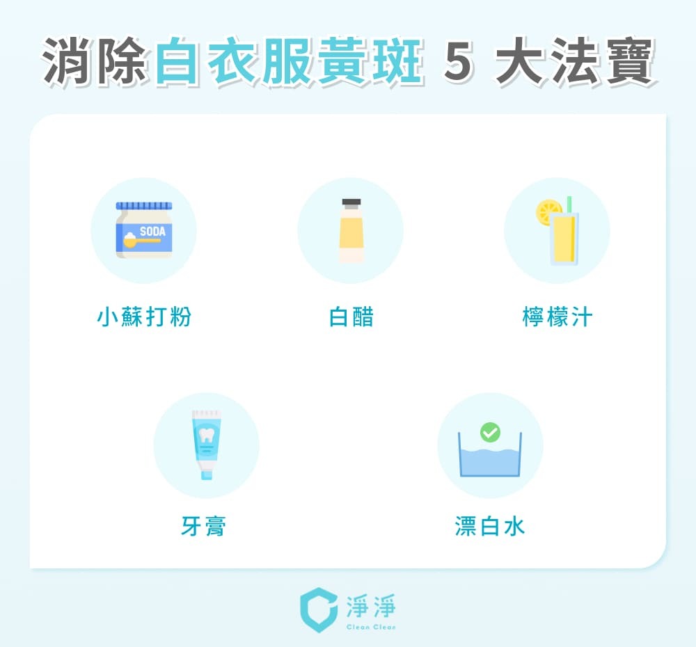 5 招告訴你白衣服變黃怎麼洗