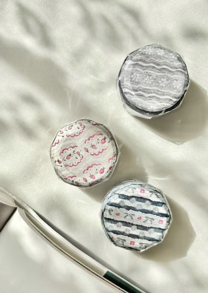 Pion| 花灰、草莓、流蘇 造型膠帶 (共3款)