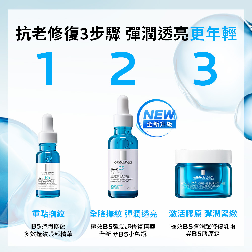 LA ROCHE-POSAY理膚寶水極效B5彈潤超修復乳霜 補充瓶 無針水光 抗老霜