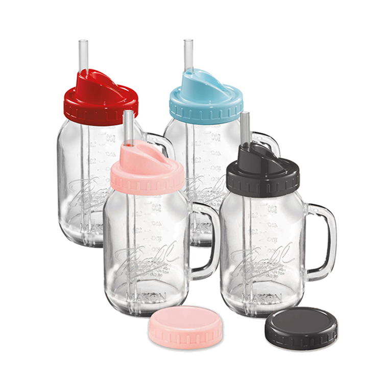 Oster 美國 Ball Mason Jar隨鮮瓶果汁機替杯(藍色/玫瑰金/曜石灰)