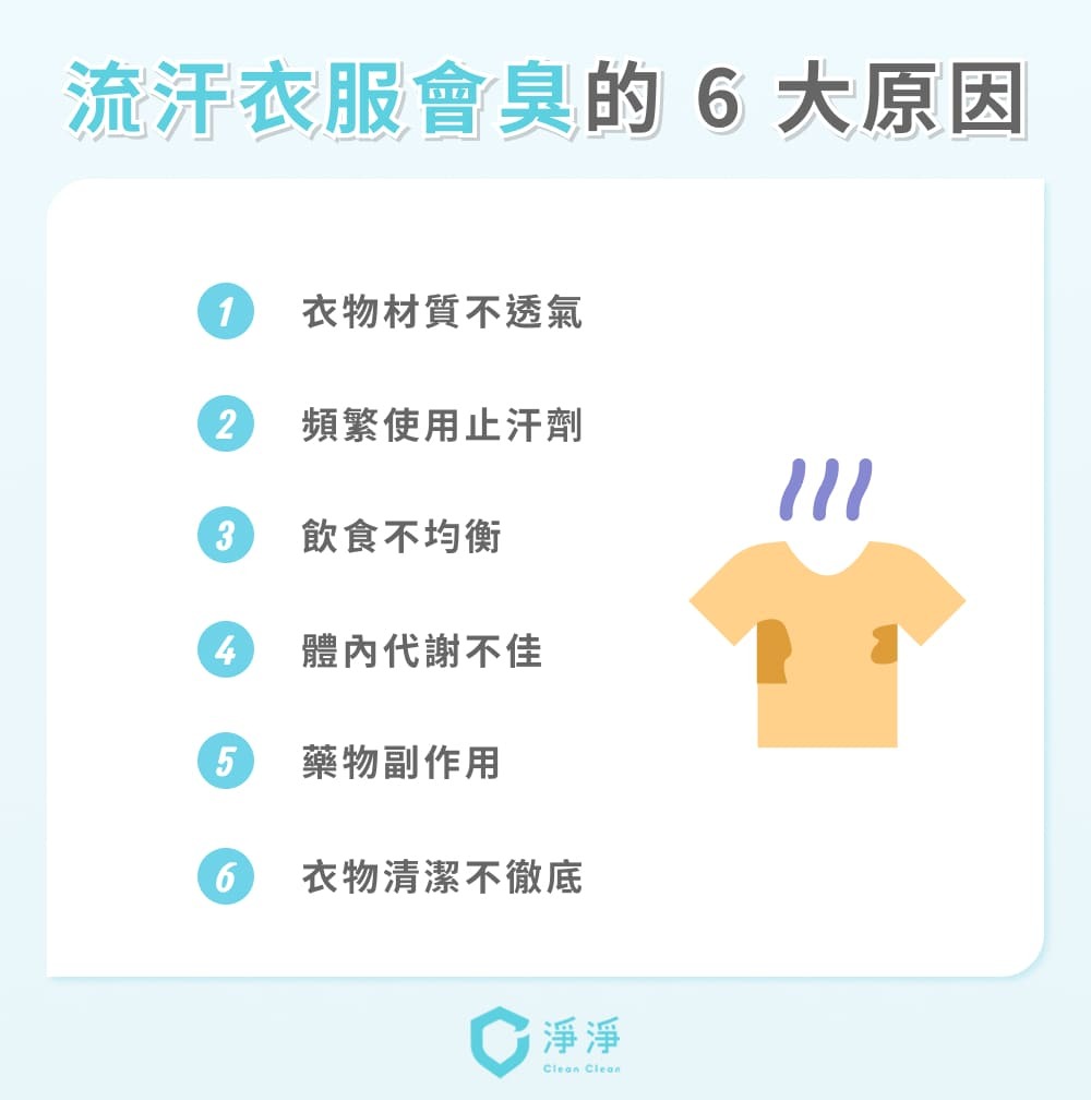 流汗衣服會臭的6大原因