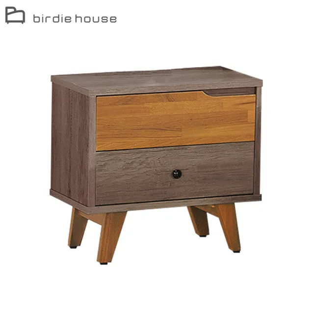 柏蒂家居-伯頓1.6尺床頭櫃/二抽收納置物櫃