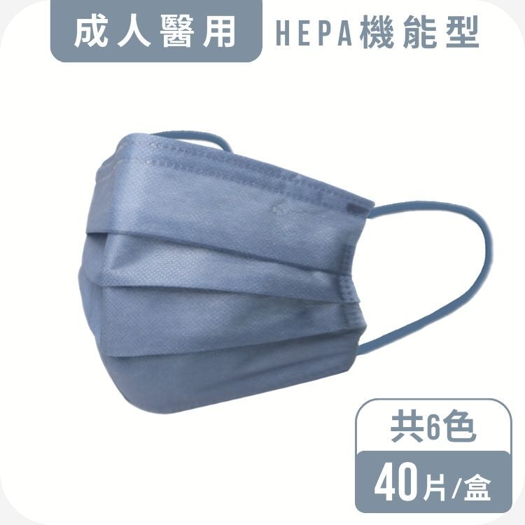 美德醫療 MEDTECS  HEPA機能型醫用口罩 40入─共六色