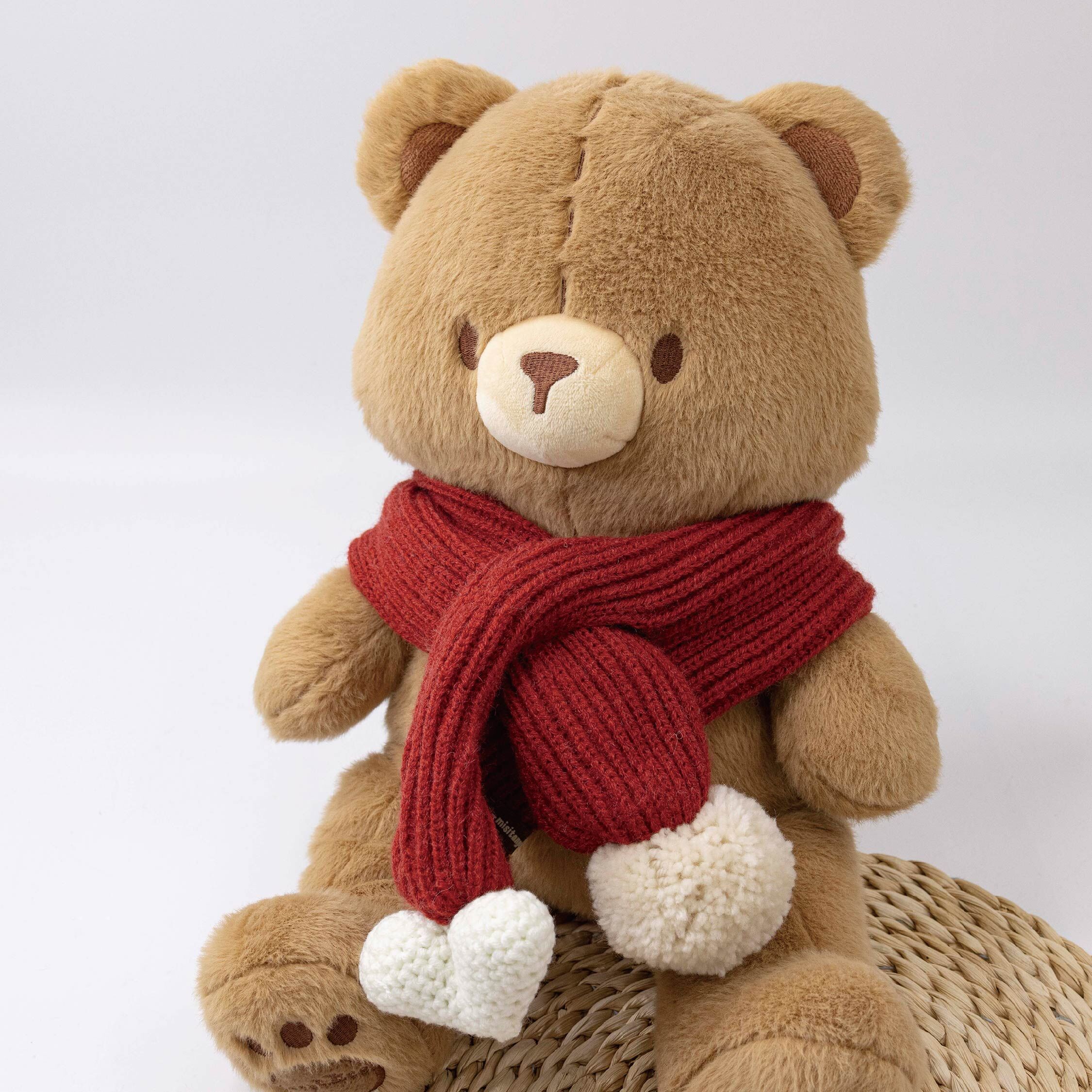 【JA3046】冬日甜心大毛球針織圍巾/圍脖＊二色