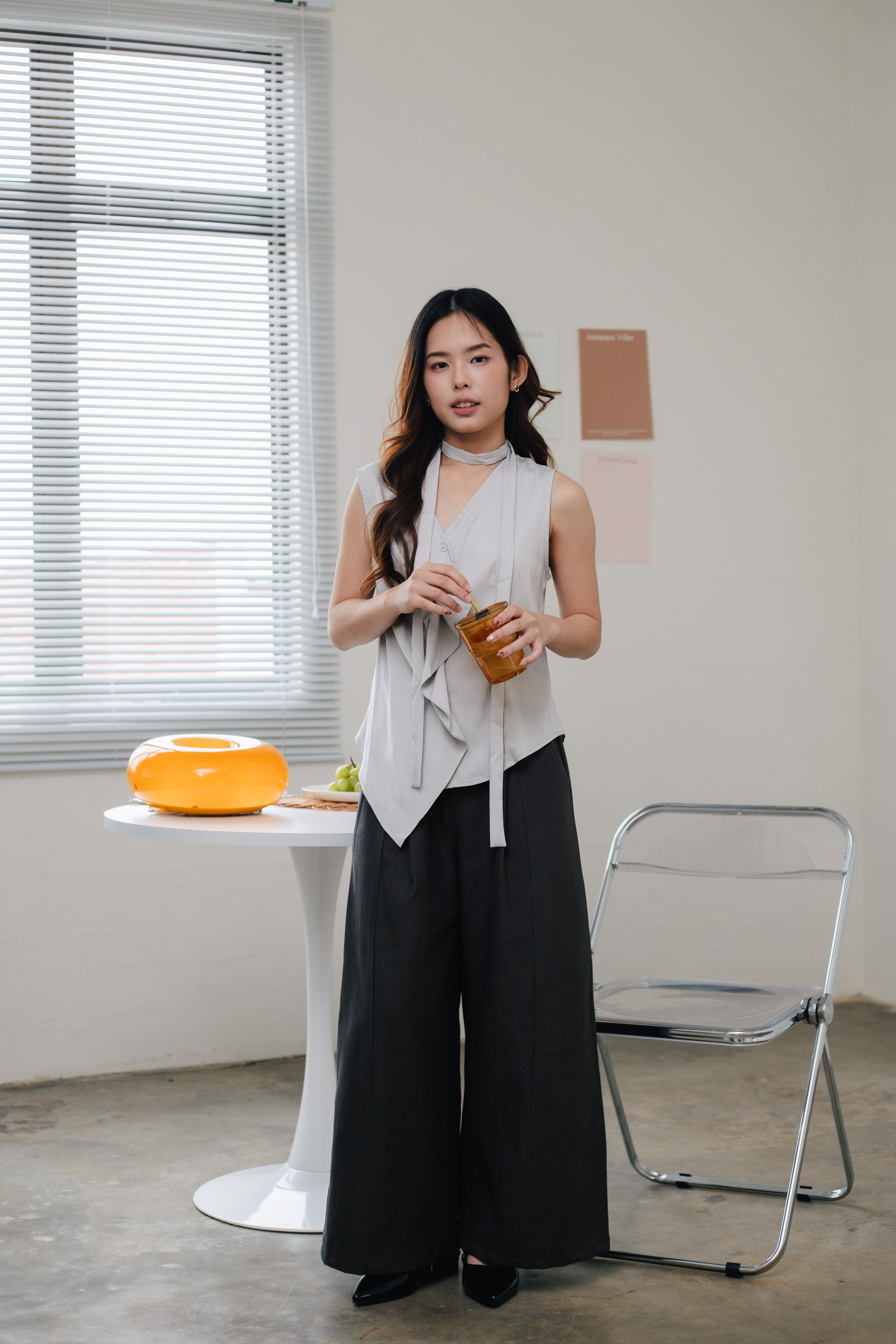 Ellese Asymmetrical Blouse Ice -2640BVICE