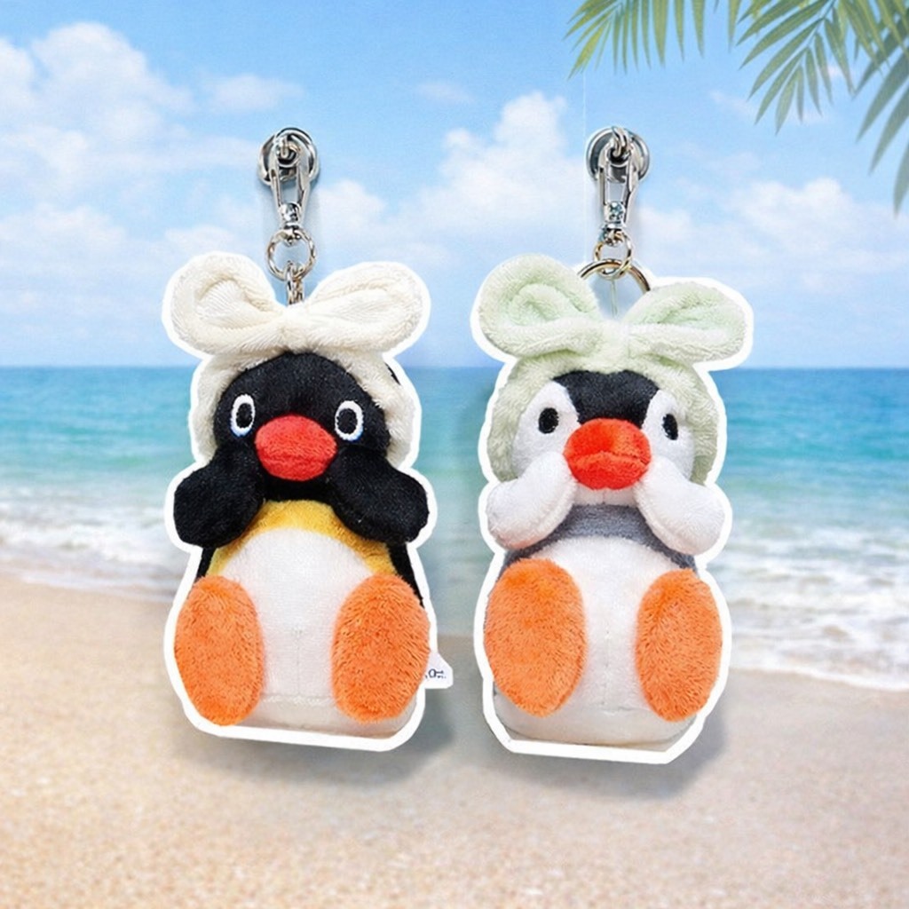 韓國限定 PINGU 企鵝家族 蝴蝶結髮箍吊飾