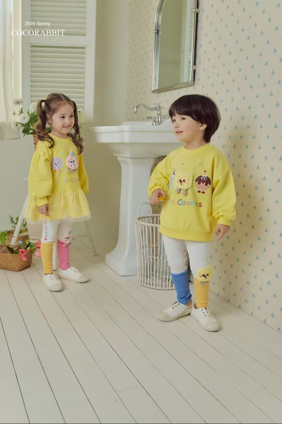 CRC02B009YW Coco Rabbit 黃粉cute cookie legging