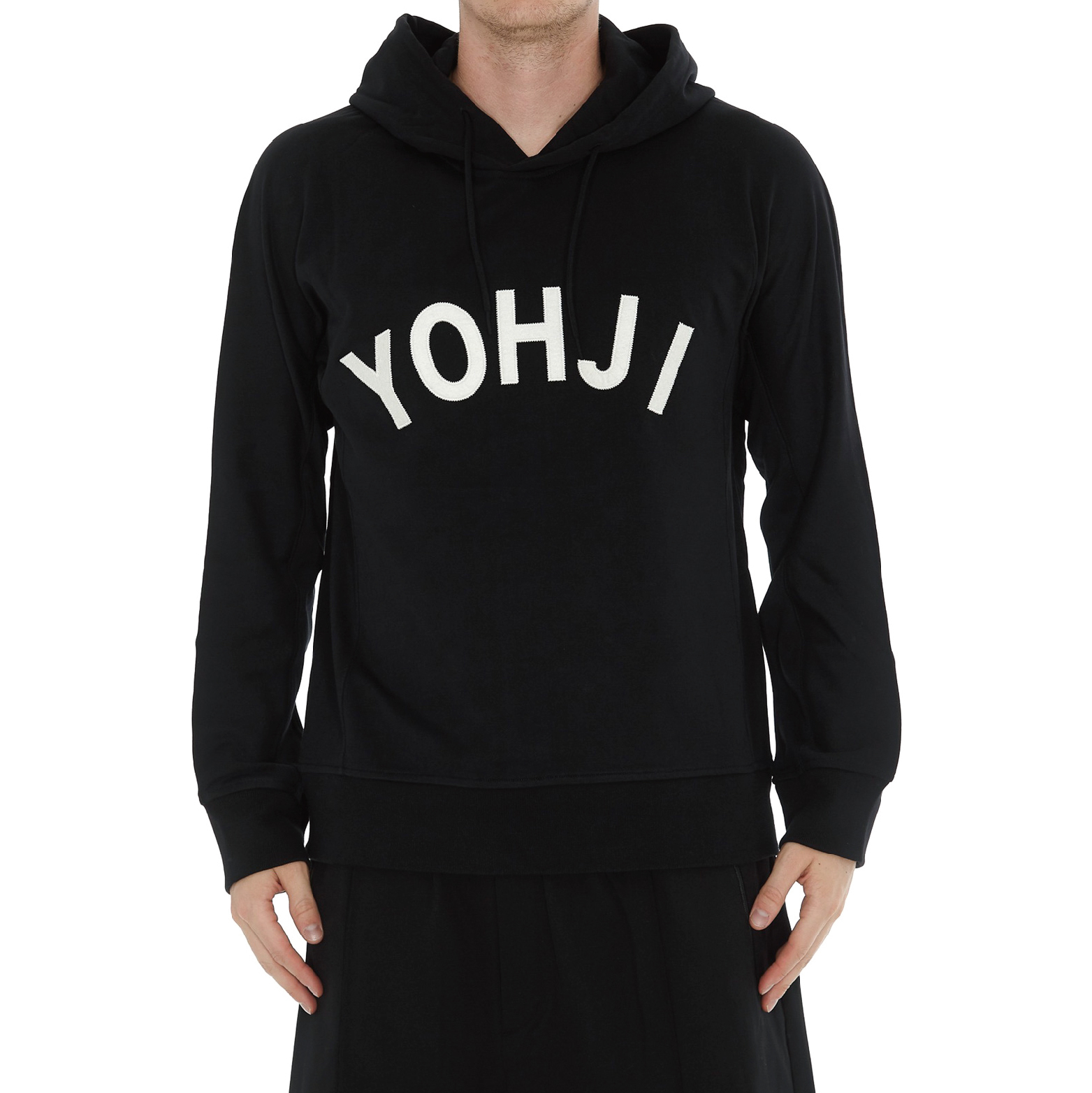 【 Y-3 M Y LETTERS HOODIE 弧形LOGO帽TEE - 黑 】