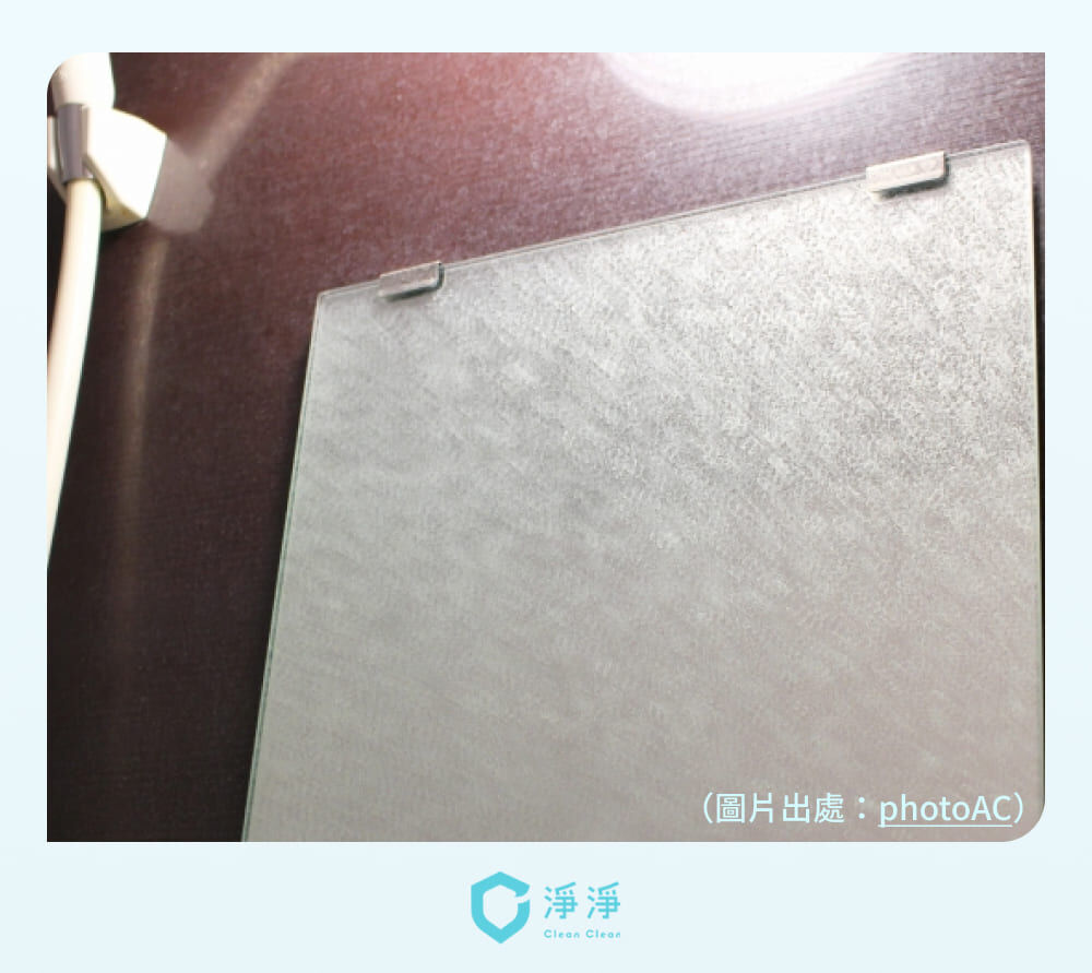 浴室玻璃水垢示意圖