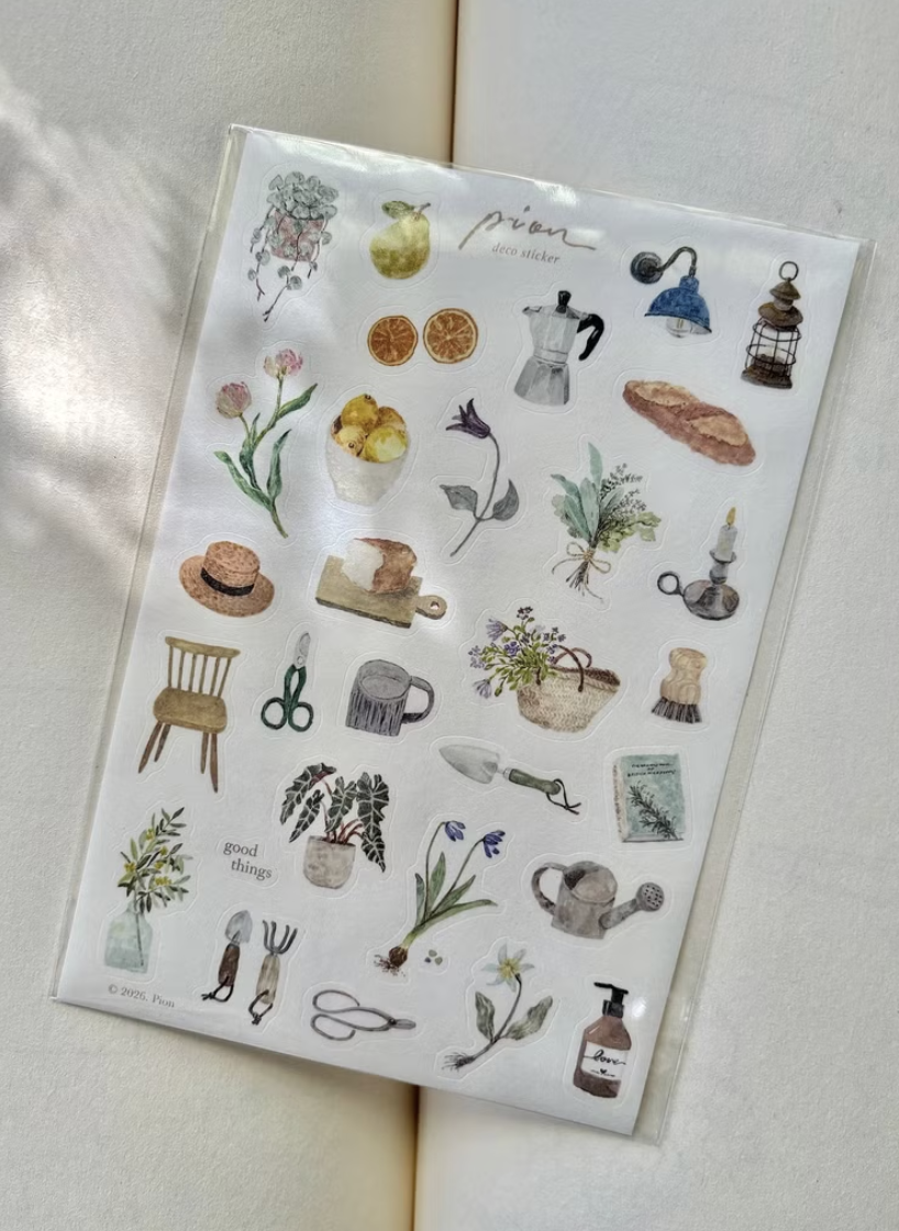 Pion｜小物集 和紙貼紙