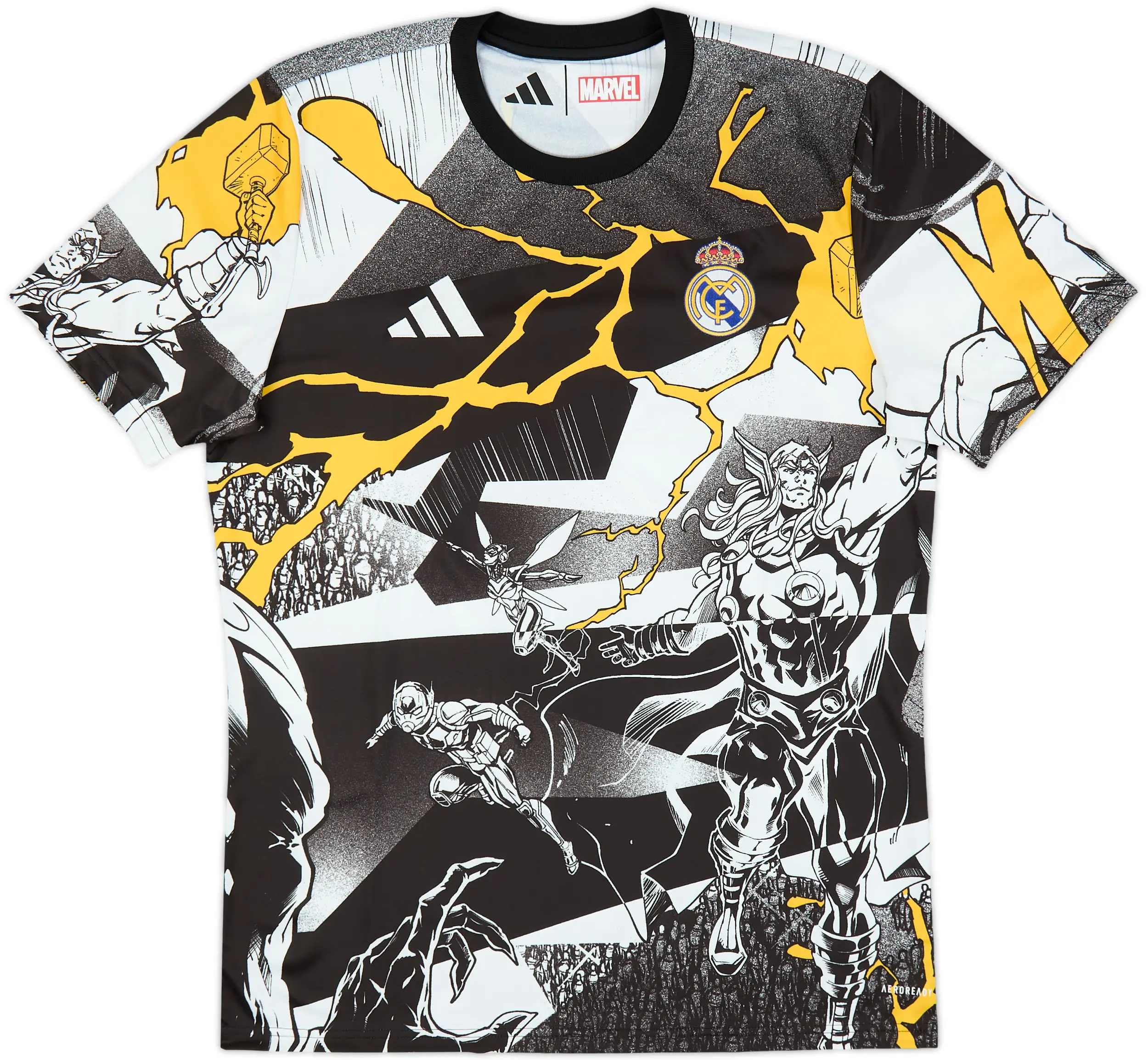 2025 Real Madrid x Avengers Pre Match Training Top