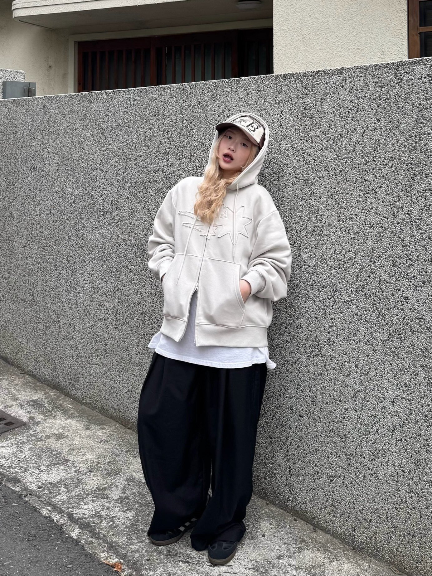 Niceghostclub 3STAR LOGO ZIP HOODIE