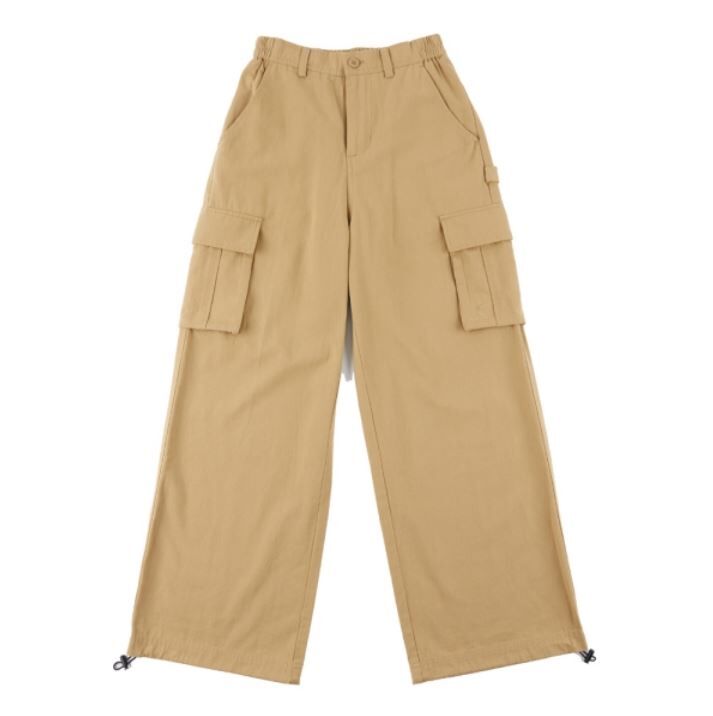 【下殺↘ $599】KANGOL 長褲 卡其 口袋 縮口 工裝褲 女 6322154032