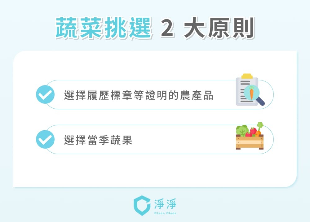 蔬菜挑選2大原則