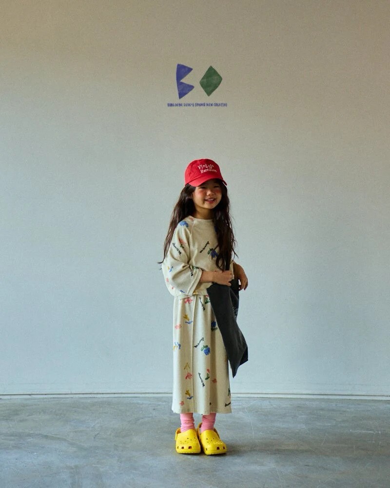 90-130 BN 棉質花朵裙 2色