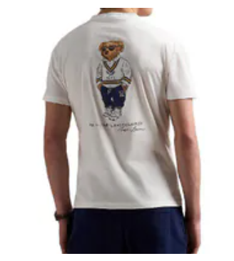 [S] PRL WHITE BACK PRINT T-SHIRT, 710963816001-WHITE (SRL217)