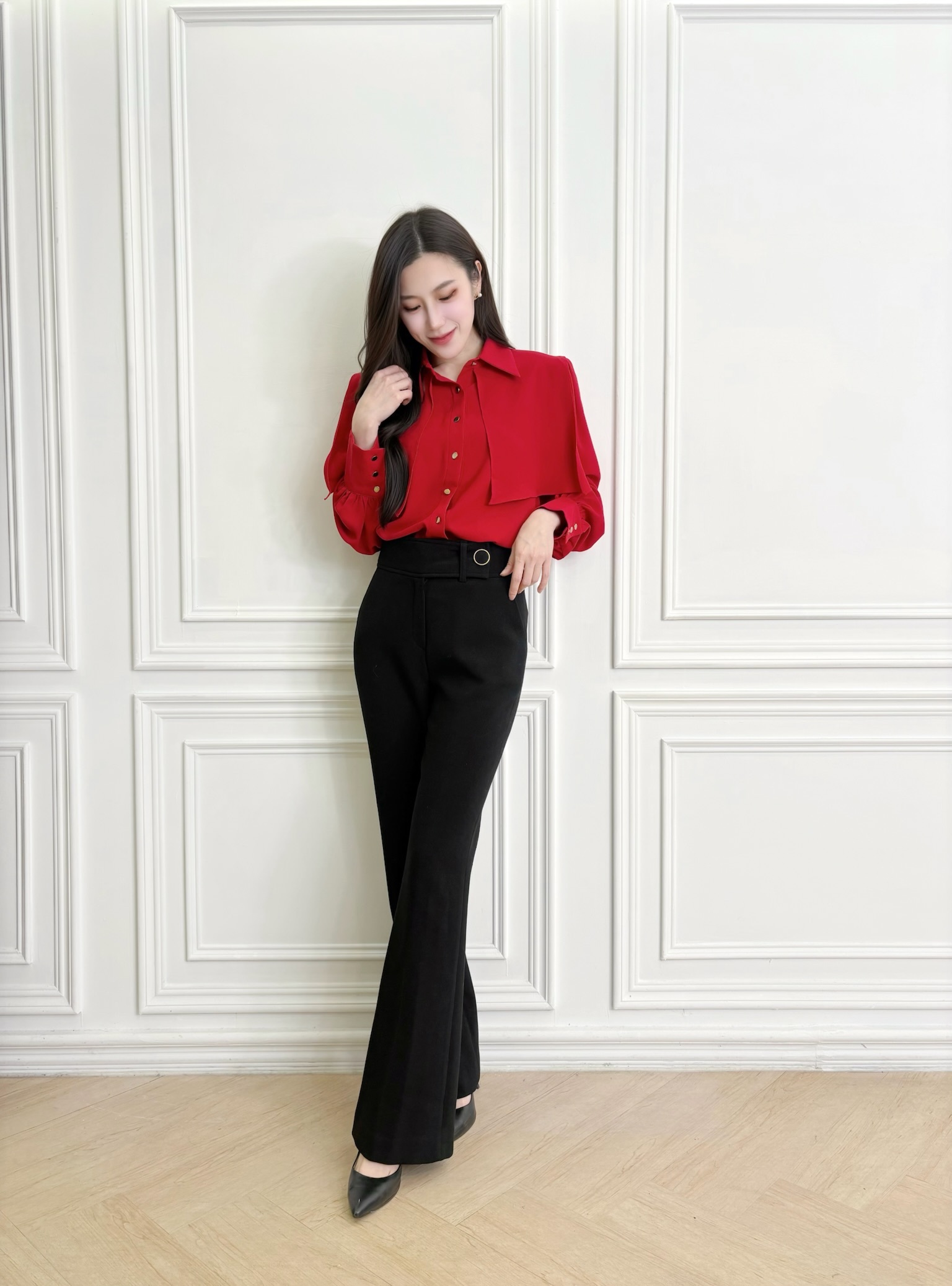 金釦長腿西褲(冬款)