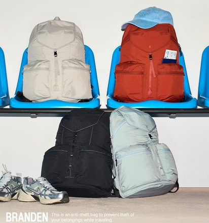 【Branden 】多功能防盜背囊 Safe Plus Backpack 【由19L 變身 30L✔️肩帶柔軟厚實✔️長時間背負都可以大大減輕肩膊壓力✔️】不設退換