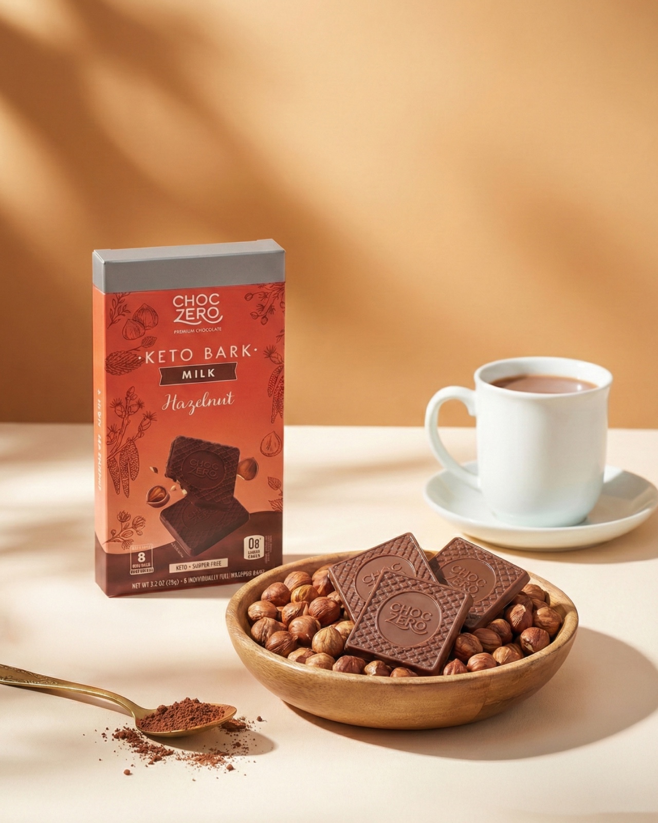 【盒裝】Choczero 牛奶朱古力塊 榛子味 90g