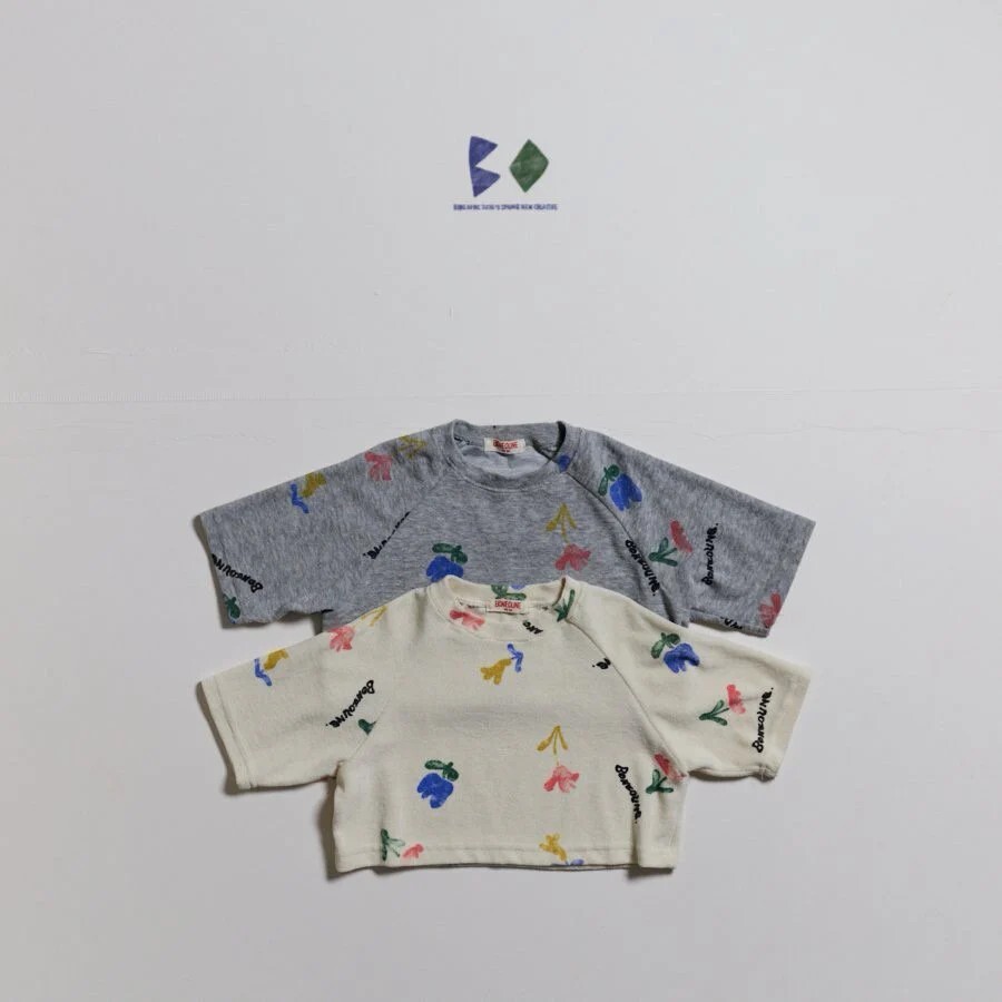 90-130 BN 棉質花朵上衣 2色