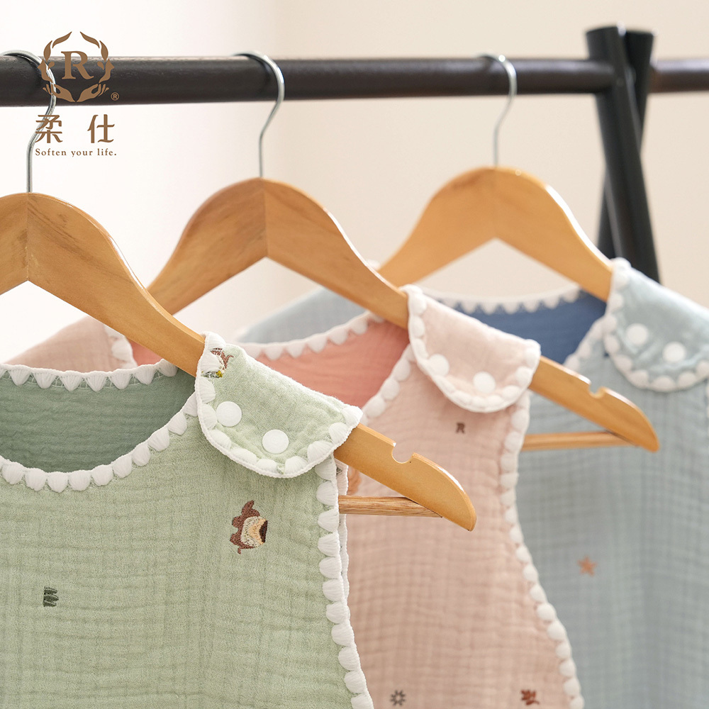 【Roaze 柔仕】貝殼縫邊六層紗防踢被 - 白潮鯨