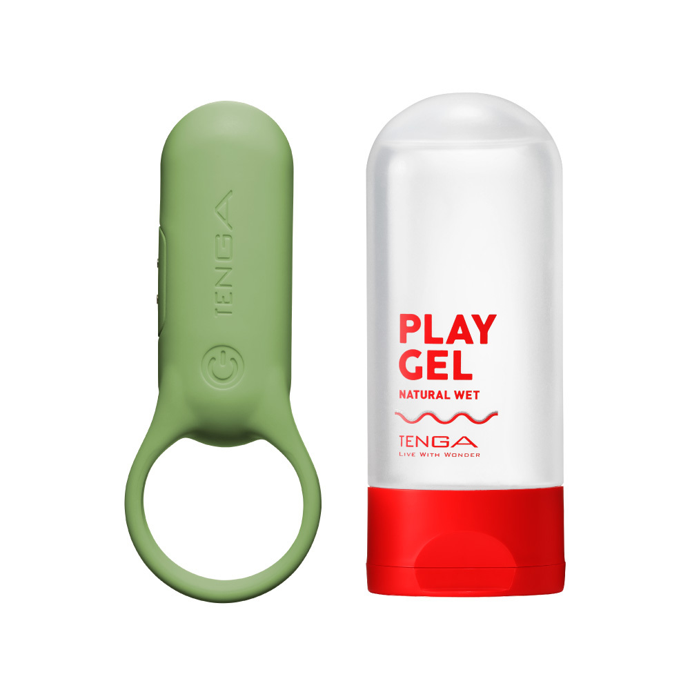 【官網限定】TENGA paiRING+ 配悅環 加強版 青檸綠+PLAY GEL [自然紅] 套組
