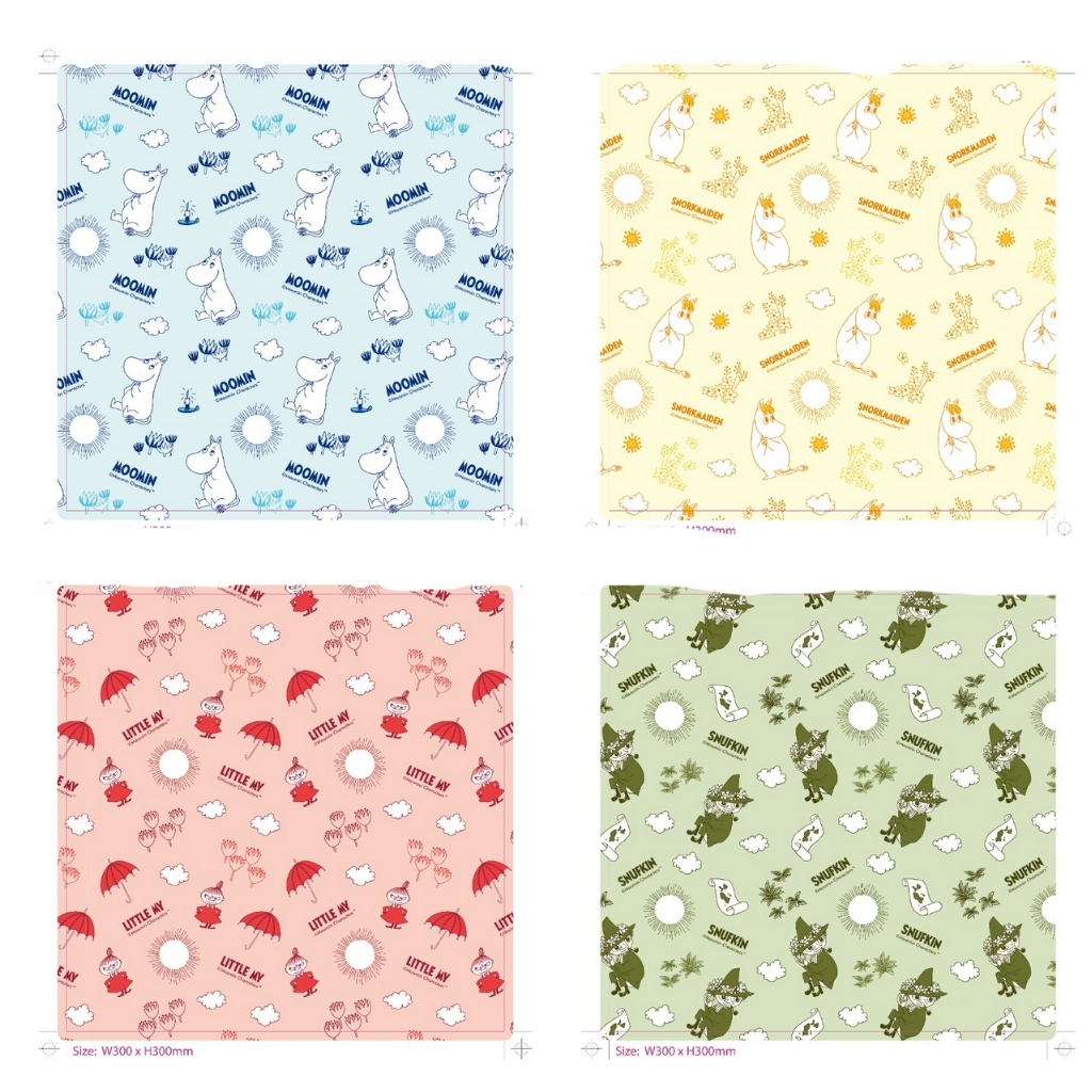 姆明一族 4P超細纖維廚房抹布(清潔布)