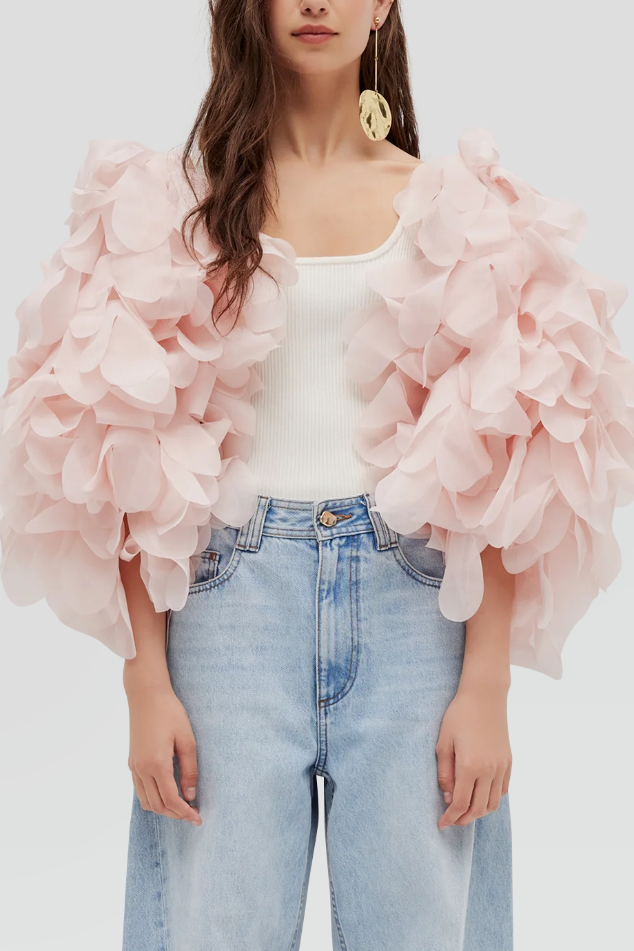 Aje｜LYRIC 花瓣層次斗篷外套