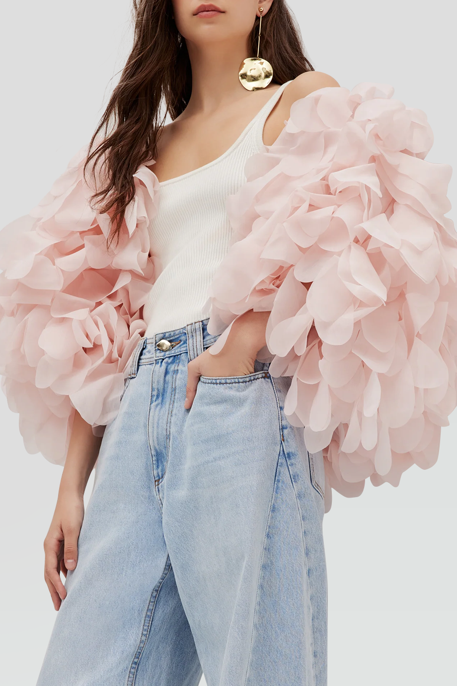 Aje｜LYRIC 花瓣層次斗篷外套