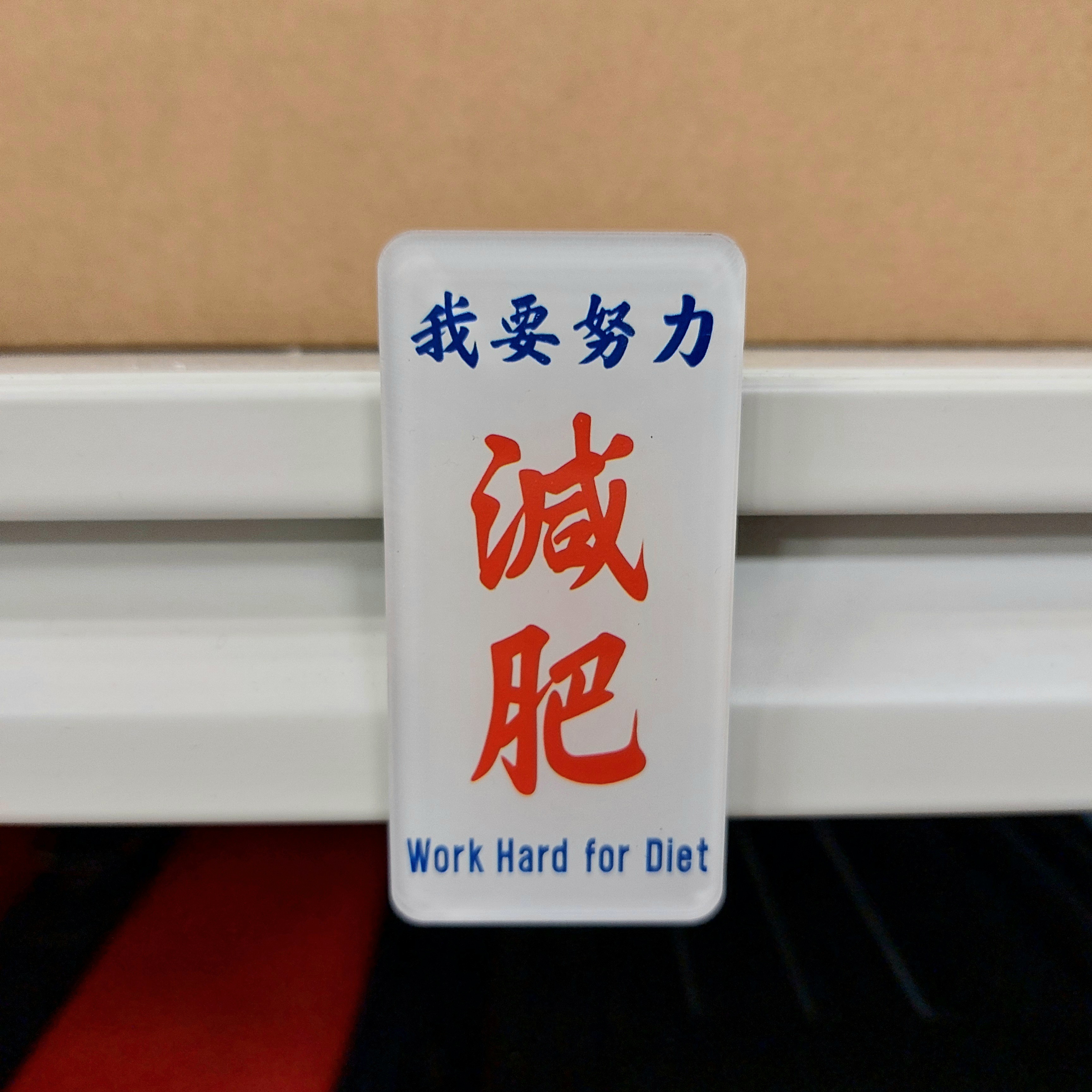 李漢港楷 香港特色磁石貼 我要努力減肥