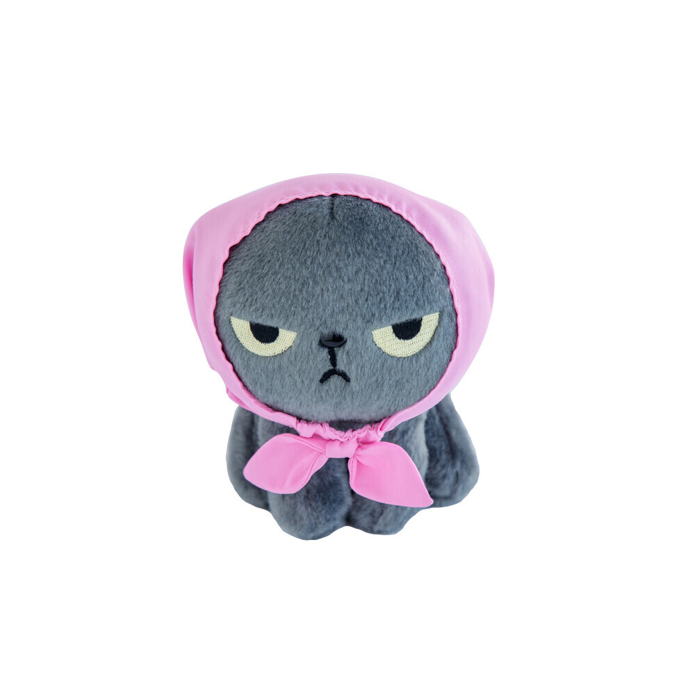 [Angry Machiko] 真知子粉紅色帽毛公仔 16.5cm