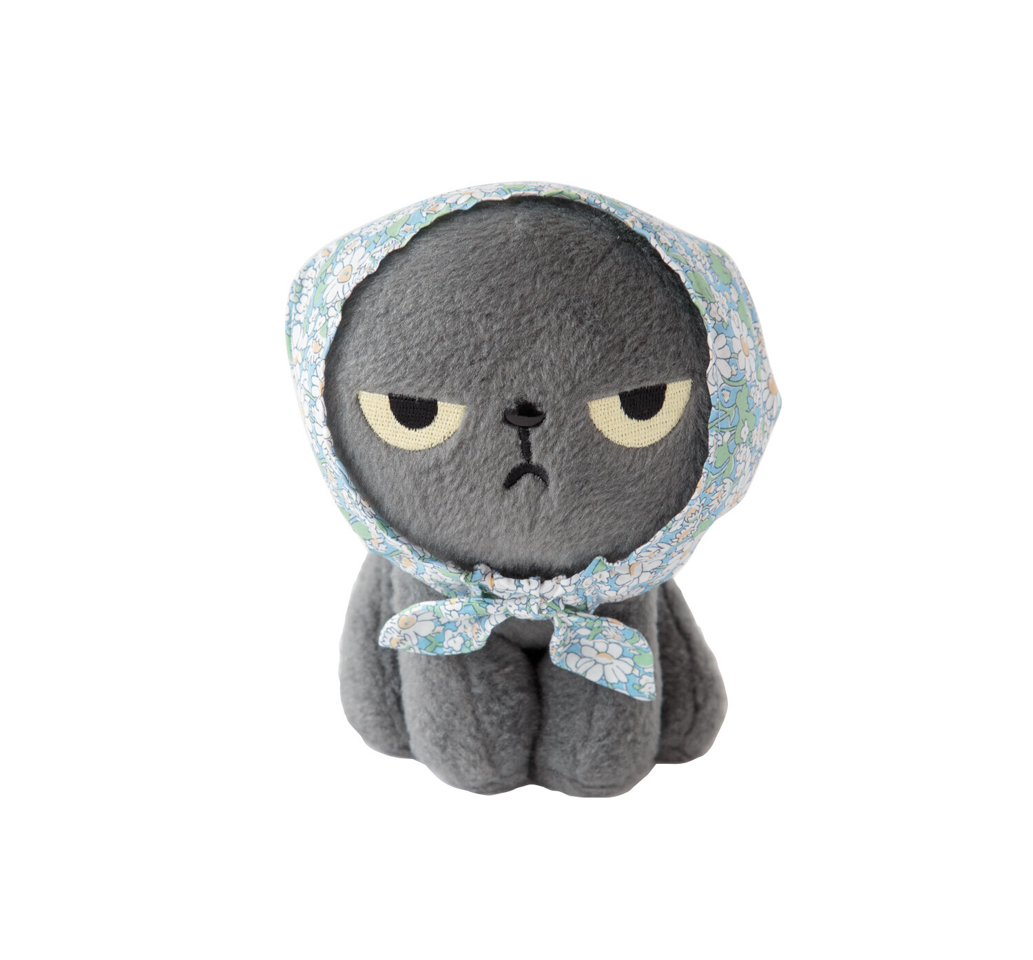 [Angry Machiko] 真知子藍色花帽毛公仔 16.5cm