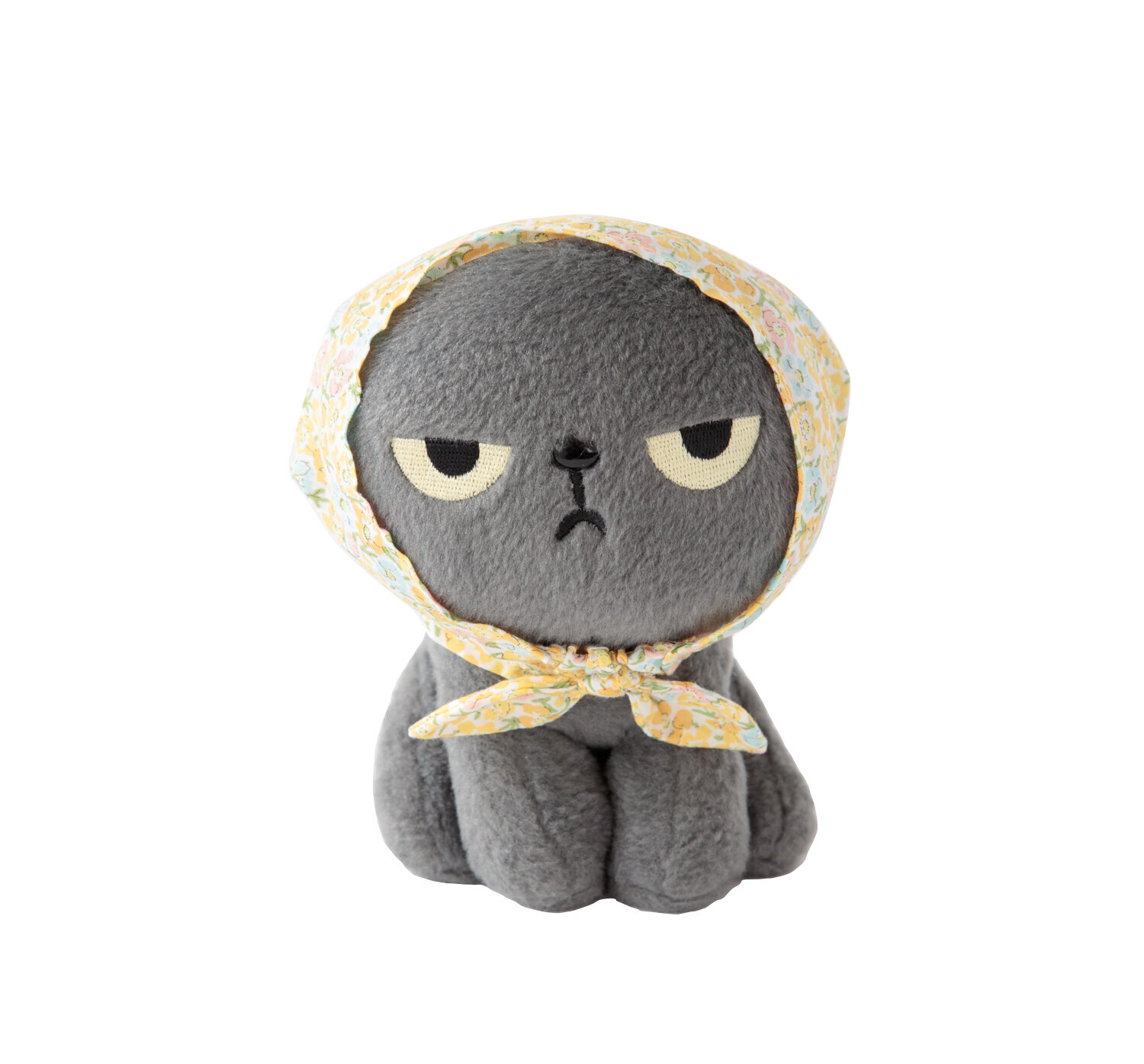 [Angry Machiko] 真知子黃色花帽毛公仔 16.5cm