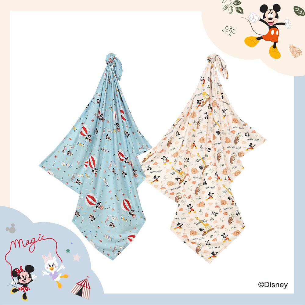 【多功能包巾替換組】La Millou波蘭 竹纖涼感巾｜2入組｜抗菌包巾｜米奇系列｜多款可選