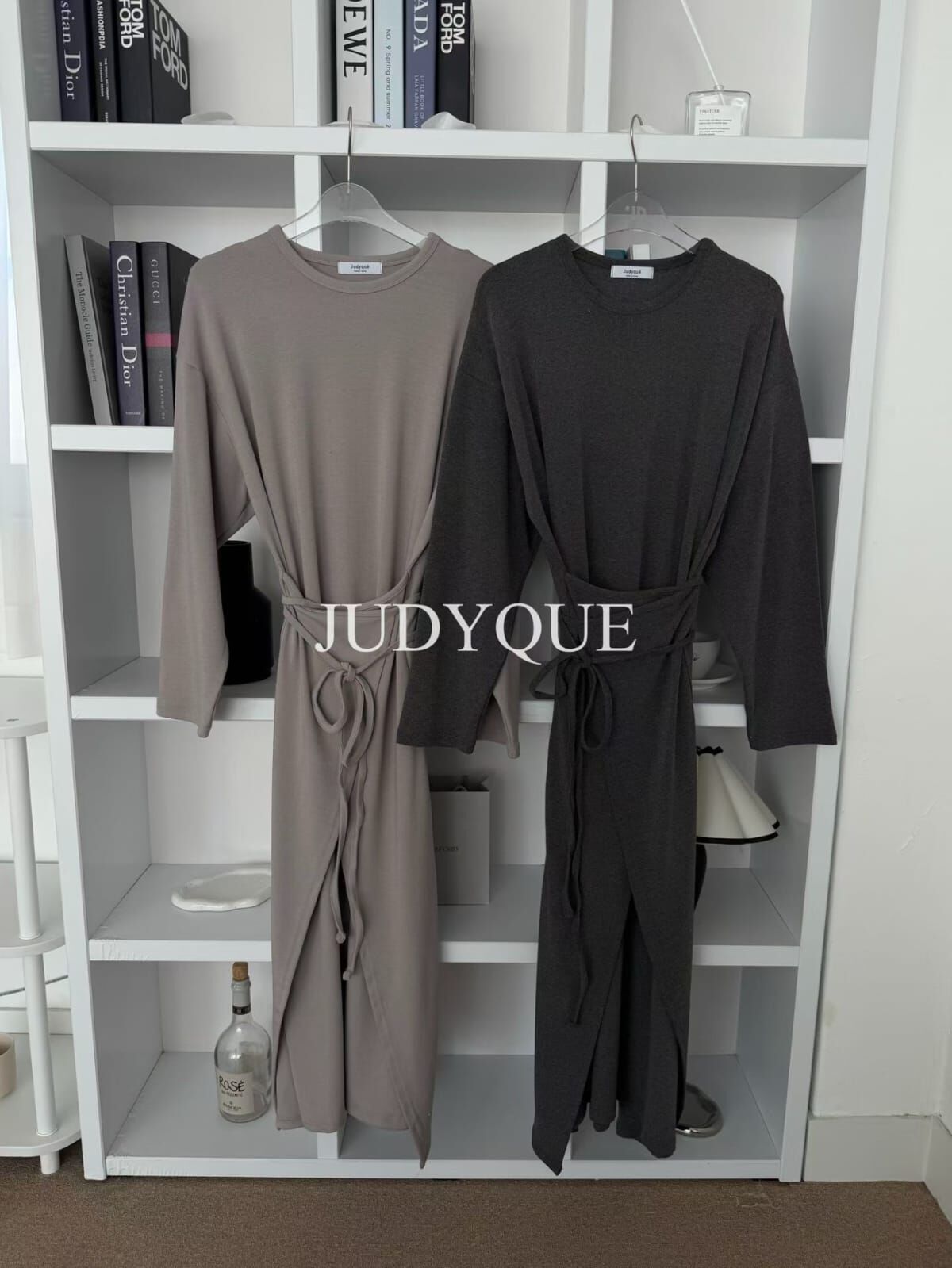 JQ5505 傭懶綁帶柔棉連身裙 *特價* (優惠碼同充值購物金不適用)