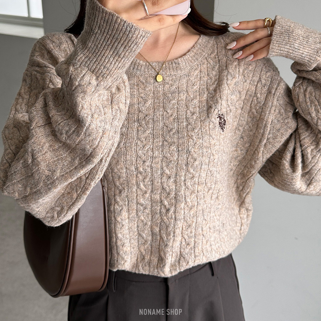 U.S. POLO ASSN 經典 LOGO 針織 長袖 七色 (女款)