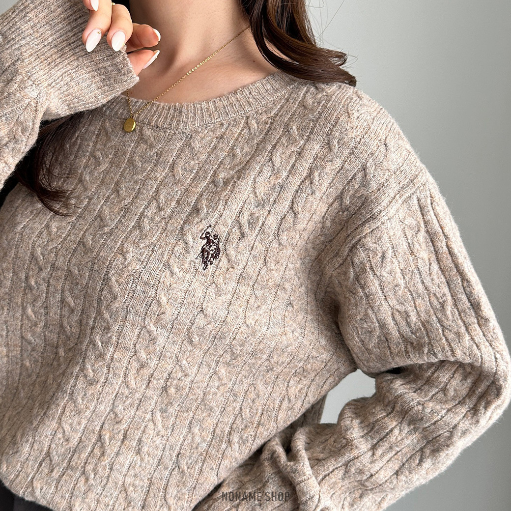 U.S. POLO ASSN 經典 LOGO 針織 長袖 七色 (女款)