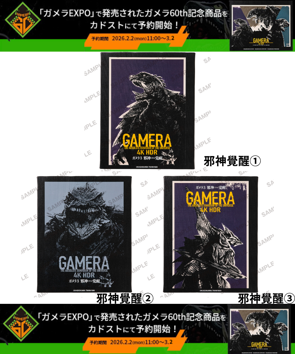 預購-卡美拉 60th紀念 新海報F3無框畫　卡美拉3 邪神覺醒 系列【日本進口精品】