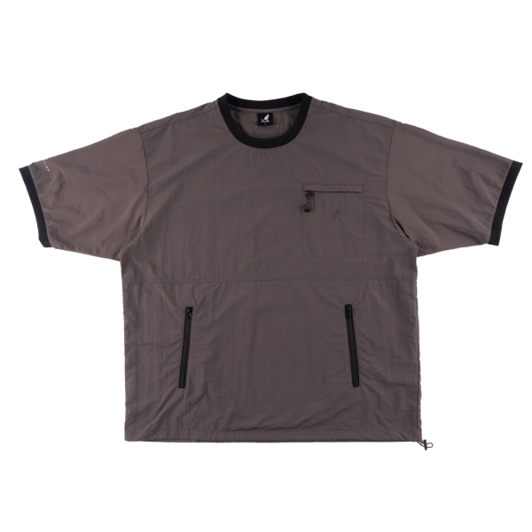 【下殺↘ $599】KANGOL 短袖 短T 咖啡 淺綠 滑面 防風 袋鼠 上衣 中性 63251013-