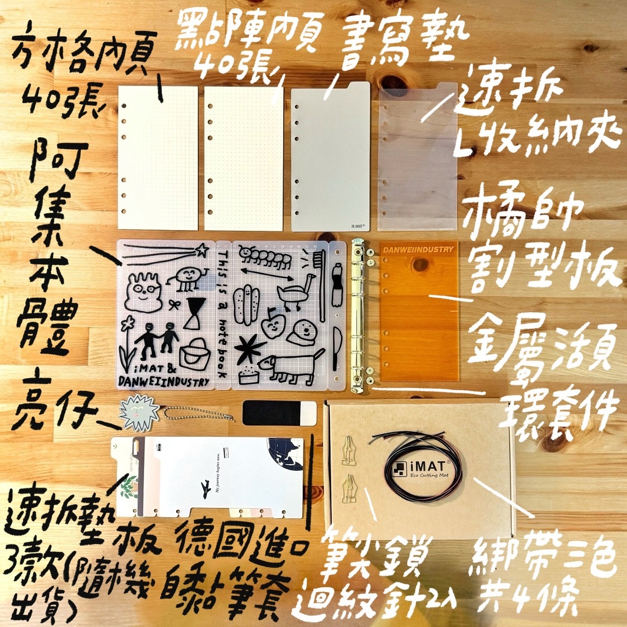 IMAT x 東維工業 阿集&橘帥&亮仔 三兄弟 手帳旅伴套組｜imat 台灣