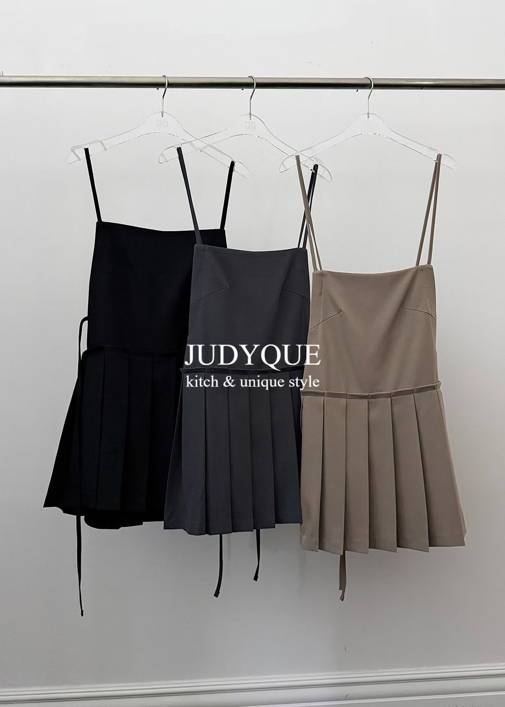 JQ5507 韓系正式百褶連身裙 *特價* (優惠碼同充值購物金不適用)