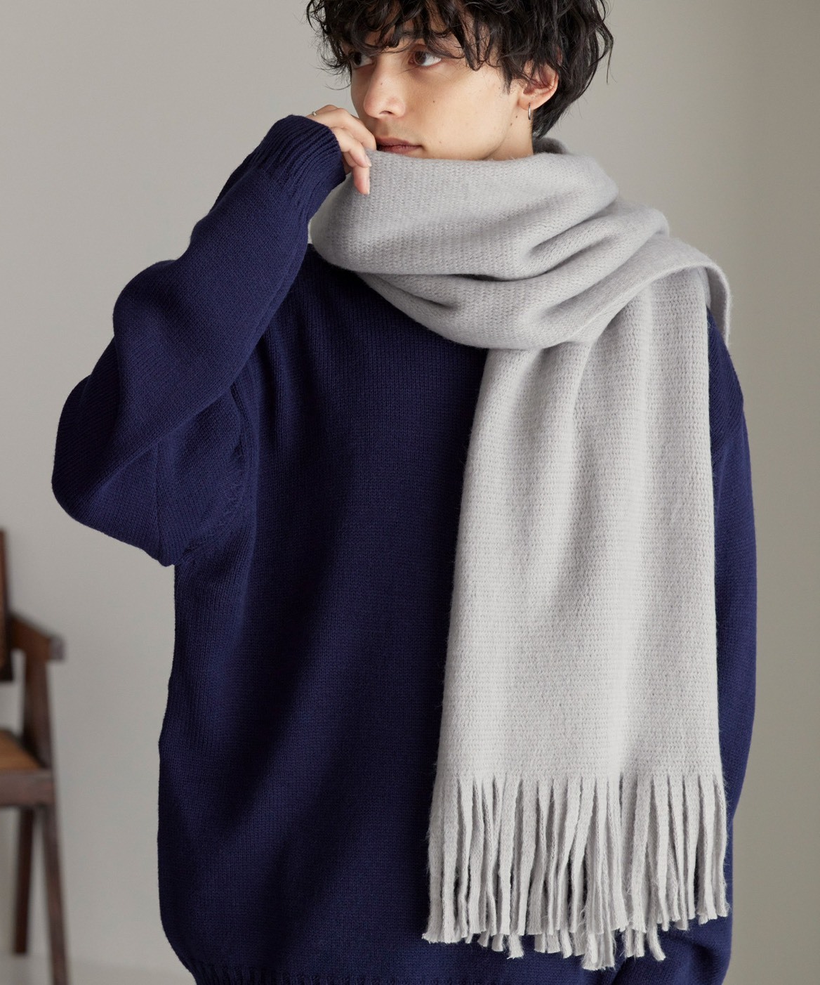 #現貨 日本限定 MONO-MART 加厚蓬鬆 針織流蘇圍巾 五色