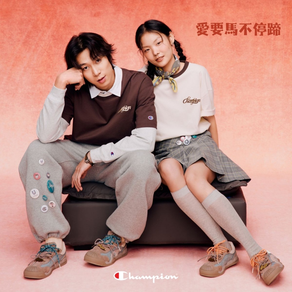 男款- CNY系列-情人節系列  Heart Hoof Crown Street 撞色休閒冠貝鞋-奶咖棕白（U6AFCTM16-M2）