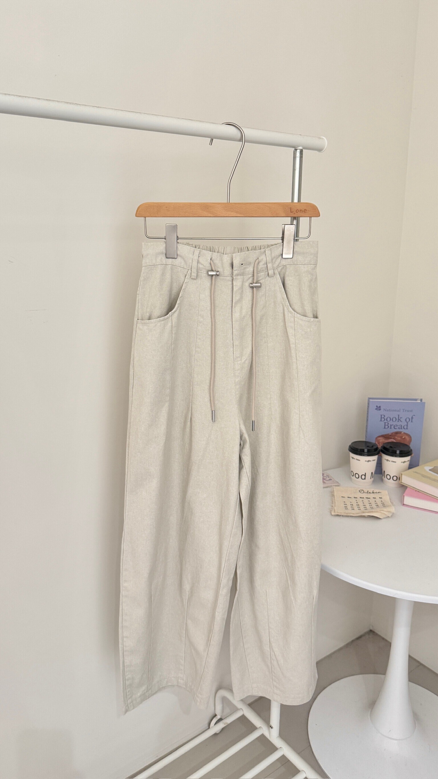 抽繩前打褶水洗褲