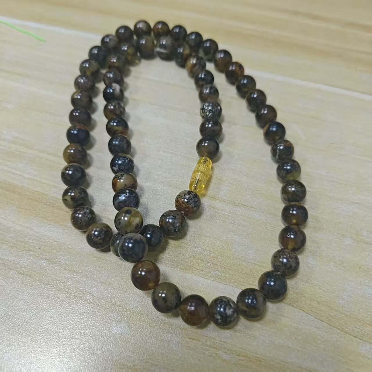 UZ012 B12 藥珀媽媽鏈 琥珀：8mm 總長56CM