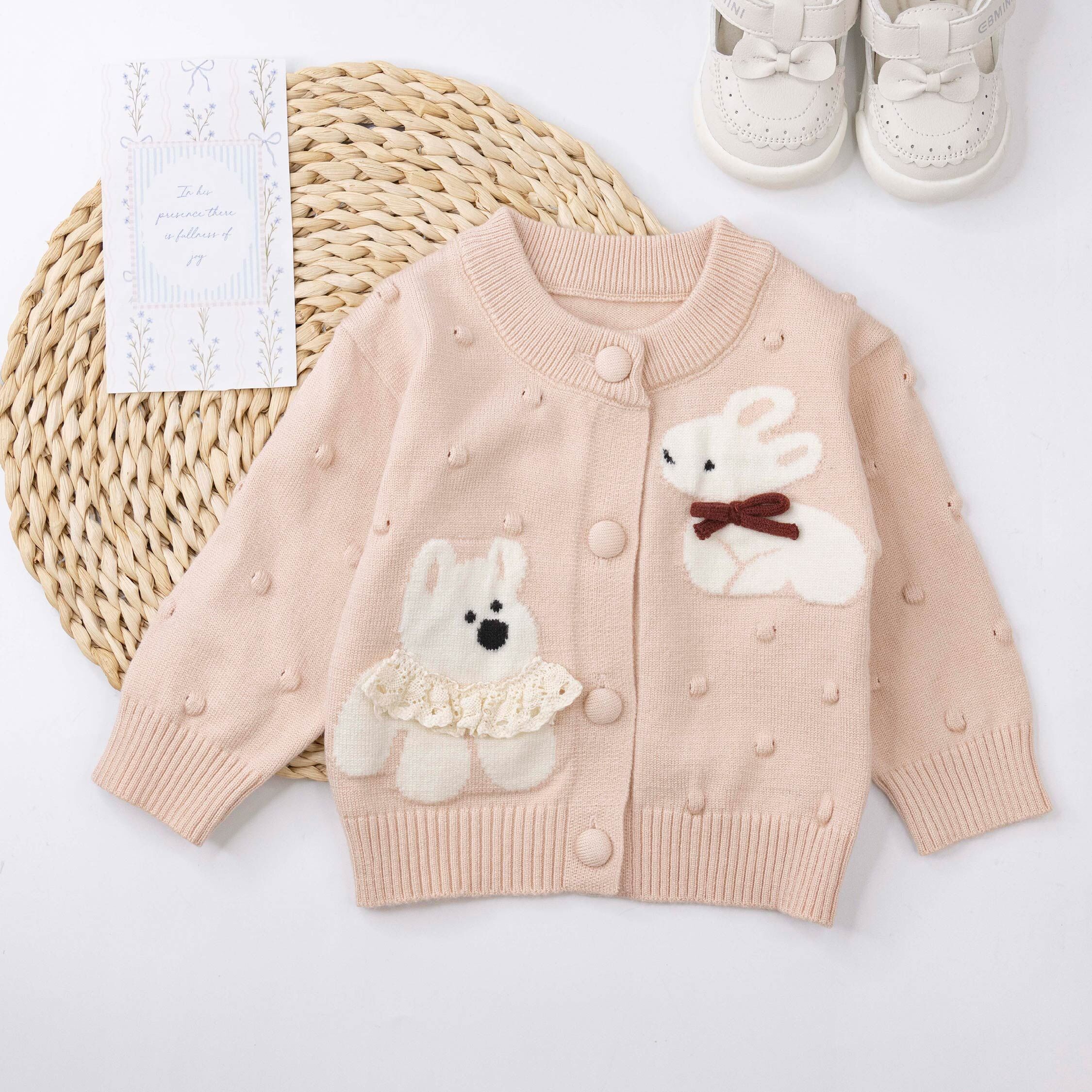 【H56229】軟萌兔兔與狗狗織外套